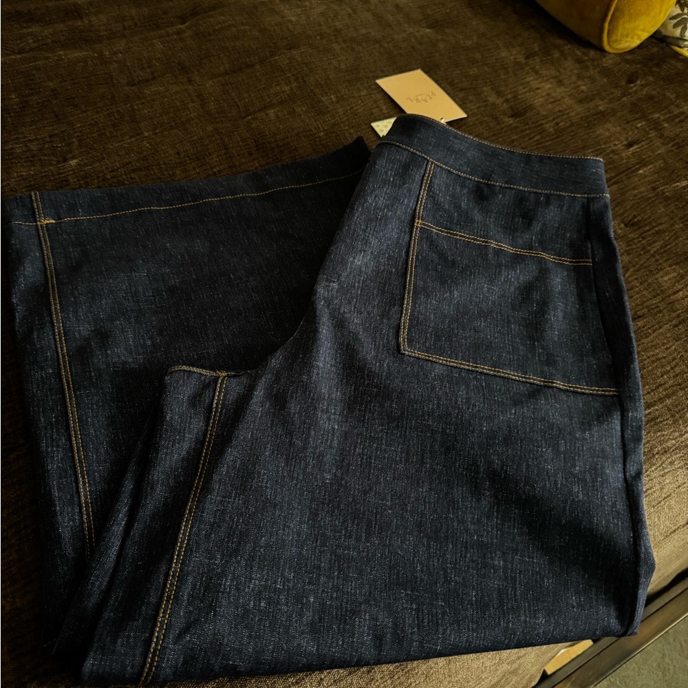 Women's Dark Indigo Wide-Leg Jeans - Flare Style